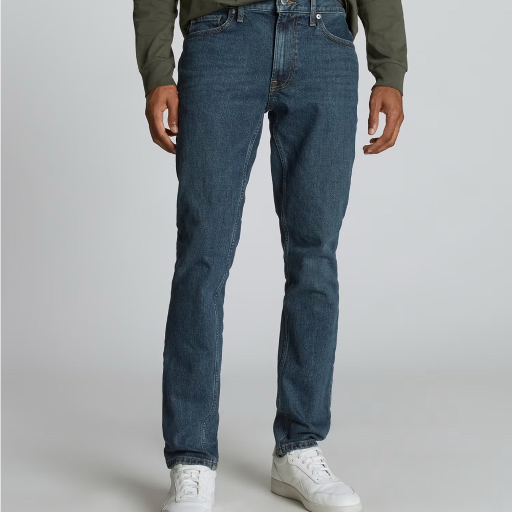 Everlane The Organic Cotton Slim Fit Jean in Faded Indigo 32x32